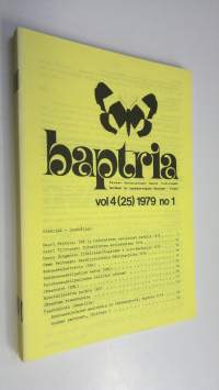 Baptria vol 4 (25) 1979 n:o 1-4 : Suomen perhostutkijain seuran tiedotuslehti