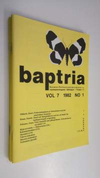 Baptria vol 7 1982 n:o 1-4 : Suomen perhostutkijain seuran tiedotuslehti