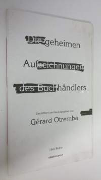 Die geheimen Aufzeichnungen des Buchhändlers