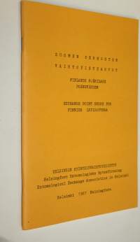 Suomen perhosten vaihtopistearvot 1987