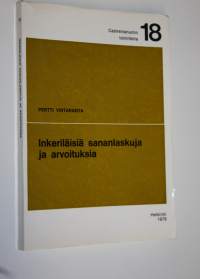 Inkeriläisiä sananlaskuja ja arvoituksia