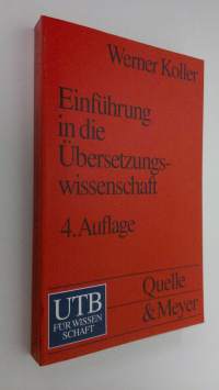 Einfuhrung in die Ubersetzungswissenschaft (ERINOMAINEN)