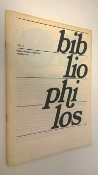 Bibliophilos 1975 : 4 nro. 34. vuosikerta