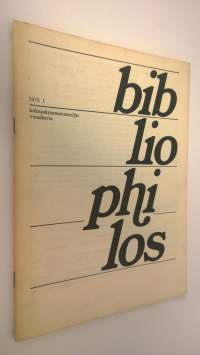 Bibliophilos 1975 : 1 nro. 34. vuosikerta