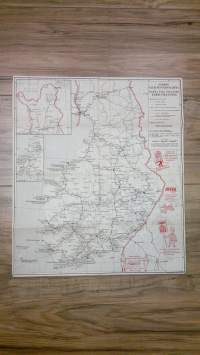 Suomen kulkuneuvojen kartta = Karta till Finlands kommunikationer 1:2000000 (1945)