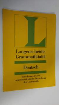 Langenscheidts Grammatiktafel Deutsch : Eine konzentrierte und ubersichtliche Darstellung der Grammatik