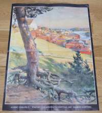 Albert Edelfelt - Porvoo Linnanmäeltä nähtynä 1892 Juliste 60x43 cm taitettu A4 kokoon