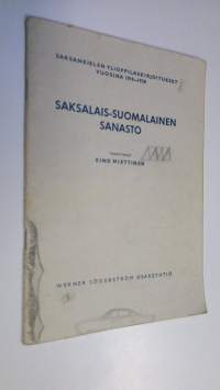 Saksankielen ylioppilaskirjoitukset vuosina 1919-1938 : saksalais-suomalainen sanasto