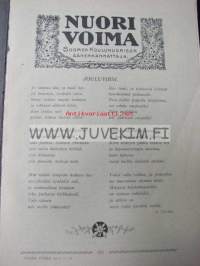 Nuori Voima 1911 Joulunumero. Sis. Yrjo (Georg) Aukusti Wallin:  Mainehikkaita henkilöitä. Suomen koulunuorison äänenkannattaja. Toim. Oskari Mantere