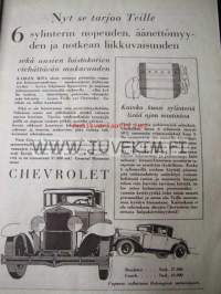 Kotiliesi 1929 nr 11 (Runsaasti 1920-luvun mainoksia, mm. Littoinen ( verkatehdas)   Kuinka Littoisten vesi on tuhansien miljoonien arvoinen Chevrolet mainos.