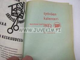 Työväen kalenteri 1962 SDP