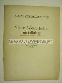 Victor Westerholm-utställning i Ateneum 1920 Finska Konstföreningen -näyttelyluettelo
