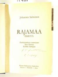 Rajamaa. Esseitä.