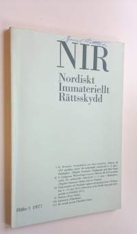 NIR Häfte 1 1977 - Nordiskt Immateriellt Rättsskydd