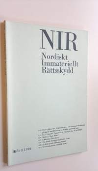 NIR Häfte 3 1976 - Nordiskt Immateriellt Rättsskydd