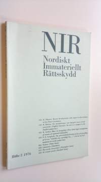 NIR Häfte 2 1976 - Nordiskt Immateriellt Rättsskydd