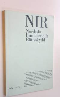 NIR Häfte 4 1976 - Nordiskt Immateriellt Rättsskydd