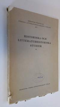 Historiska och litteraturhistoriska studier 39