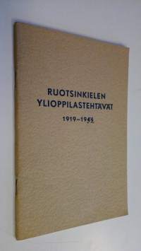 Ruotsinkielen ylioppilastehtävät 1919-1944