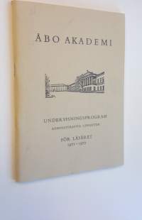 Undervisningsprogram administrativa uppgifter för läsåret 1971-1972