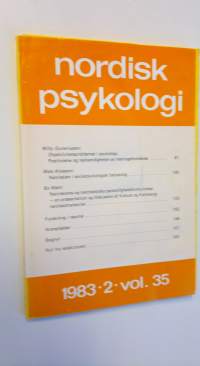 Nordisk psykologi nro 2/1983 vol. 35
