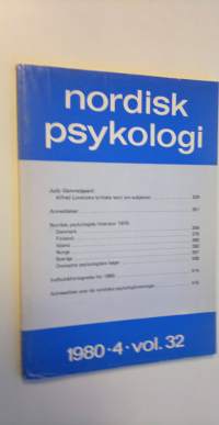 Nordisk psykologi nro 4/1983 vol. 32