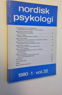 Nordisk psykologi nro 1/1980 vol. 32