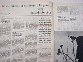 Kotiliesi 1968 nr 2, Tammikuu Kotilieden morsiuskruunuja lainataan edelleen, Krooniset sairaat lapset on unohdettu, Annikki Suviranta tutkija-perheenäiti,