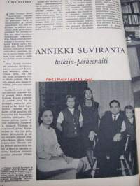 Kotiliesi 1968 nr 2, Tammikuu Kotilieden morsiuskruunuja lainataan edelleen, Krooniset sairaat lapset on unohdettu, Annikki Suviranta tutkija-perheenäiti,
