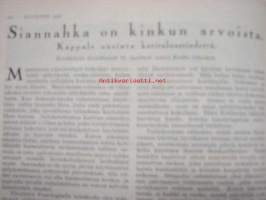 Kotiliesi 1929 nr 22, Kansikuva Ilmari Huitti - Inkeri, Asumistason kohoaminen kaupungeissa, Kahvimyssynäyttely, Kotijuustoista (ja juustomuoteista), Turkistavarat
