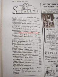 Kotiliesi 1953 nr 11 kesäkuu (keskiaukeamalla kuvia Englannin kuninkaallisista v. 1953 sekä vertailevia historiallisia piirroskuvia)