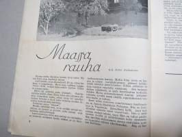 Maan Joulu - Maatalousnaisten Joulujulkaisu 1938 -joulunumero, kansikuvitus Martta Wendelin, kirj. mm. Urho Karhumäki, Kersti Bergroth, Jalmari Sauli, Eeli Jaatinen