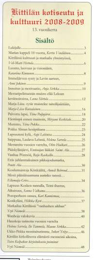 Kittilän kotiseutu ja kulttuuri 2008-2009