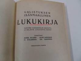 Valistuksen isänmaallinen lukukirja, kansikuvitus Onni Muusari