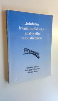 Johdatus kvantitatiiviseen analyysiin taloustieteissä