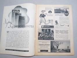 Kotiliesi 1936 nr 1, kansikuva Martta Wendelin, Onnellinen vanki, Kodin töitä ja harrastuksia, Parempia perspektiivejä, Kansantaiteesta ja kotiteollisuudesta, ym.