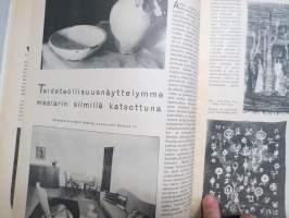 Kotiliesi 1936 nr 1, kansikuva Martta Wendelin, Onnellinen vanki, Kodin töitä ja harrastuksia, Parempia perspektiivejä, Kansantaiteesta ja kotiteollisuudesta, ym.
