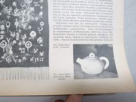 Kotiliesi 1936 nr 1, kansikuva Martta Wendelin, Onnellinen vanki, Kodin töitä ja harrastuksia, Parempia perspektiivejä, Kansantaiteesta ja kotiteollisuudesta, ym.
