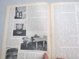 Kotiliesi 1936 nr 1, kansikuva Martta Wendelin, Onnellinen vanki, Kodin töitä ja harrastuksia, Parempia perspektiivejä, Kansantaiteesta ja kotiteollisuudesta, ym.