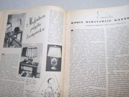 Kotiliesi 1936 nr 1, kansikuva Martta Wendelin, Onnellinen vanki, Kodin töitä ja harrastuksia, Parempia perspektiivejä, Kansantaiteesta ja kotiteollisuudesta, ym.