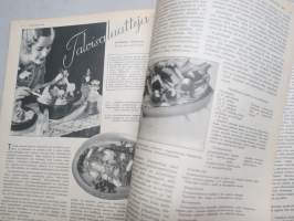 Kotiliesi 1936 nr 1, kansikuva Martta Wendelin, Onnellinen vanki, Kodin töitä ja harrastuksia, Parempia perspektiivejä, Kansantaiteesta ja kotiteollisuudesta, ym.