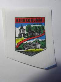 Kirkkonummi -kangasmerkki, matkailumerkki, leikkaamaton