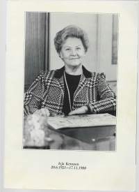 Irja Ketonen 1921-1988    16 sivua  TS:n toimintakertomuksen liite