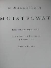 G. Mannerheimin muistelmat  v.1953 , 2.painosOsat 1 ja 2  (2 kirjaa)