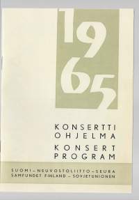 Suomi-Neuvostoliitto seura - -konsertti ohjelma 1965