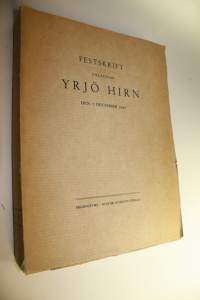 Festskrift tillägnad Yrjö Hirn den 7 december 1930