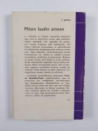 Miten laadin aineen
