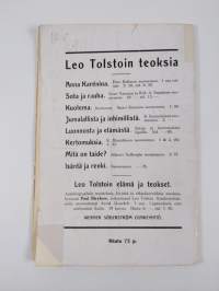 Miten Leo Tolstoin elämäntyötä on arvosteltava?