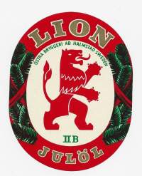 Lion II b Julöl -  olutetiketti