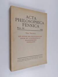 Acta philosophica Fennica IX 1955